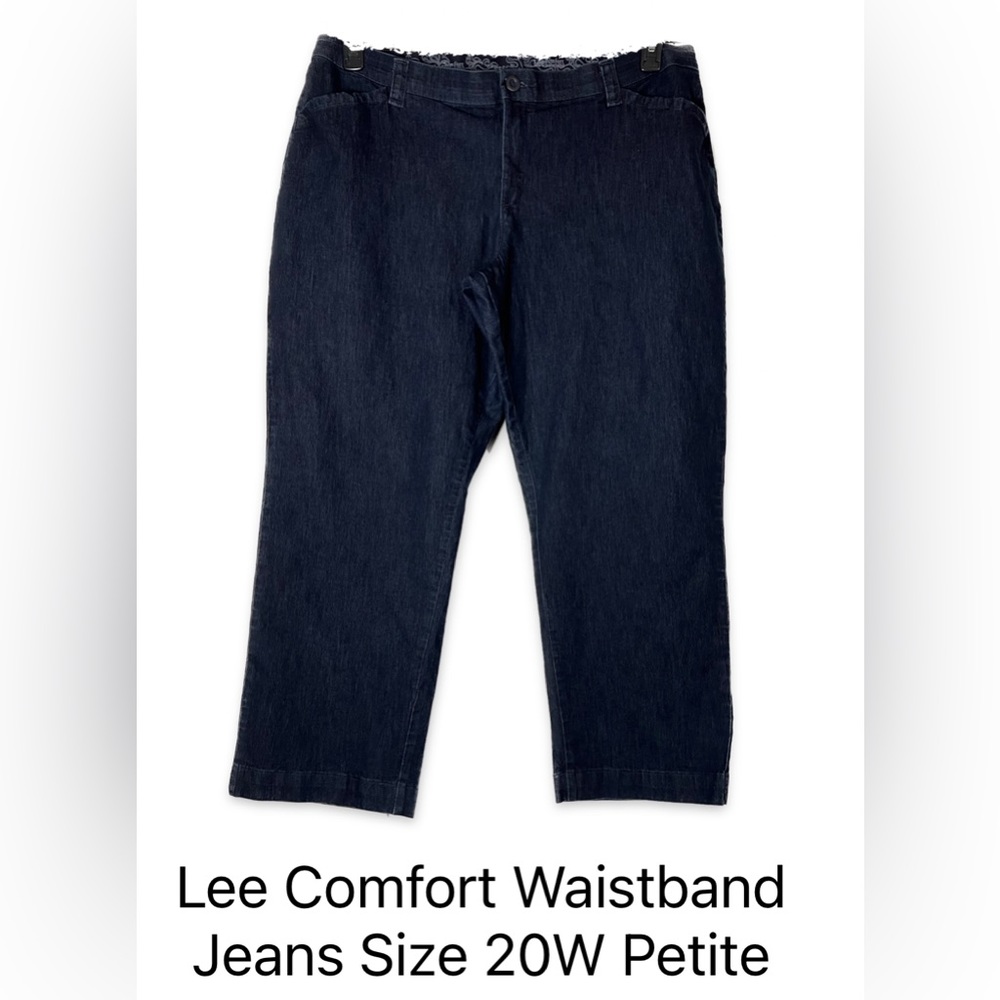 Lee Comfort Waist Jeans Women’s Size 20WP Dark Wash Straight Leg